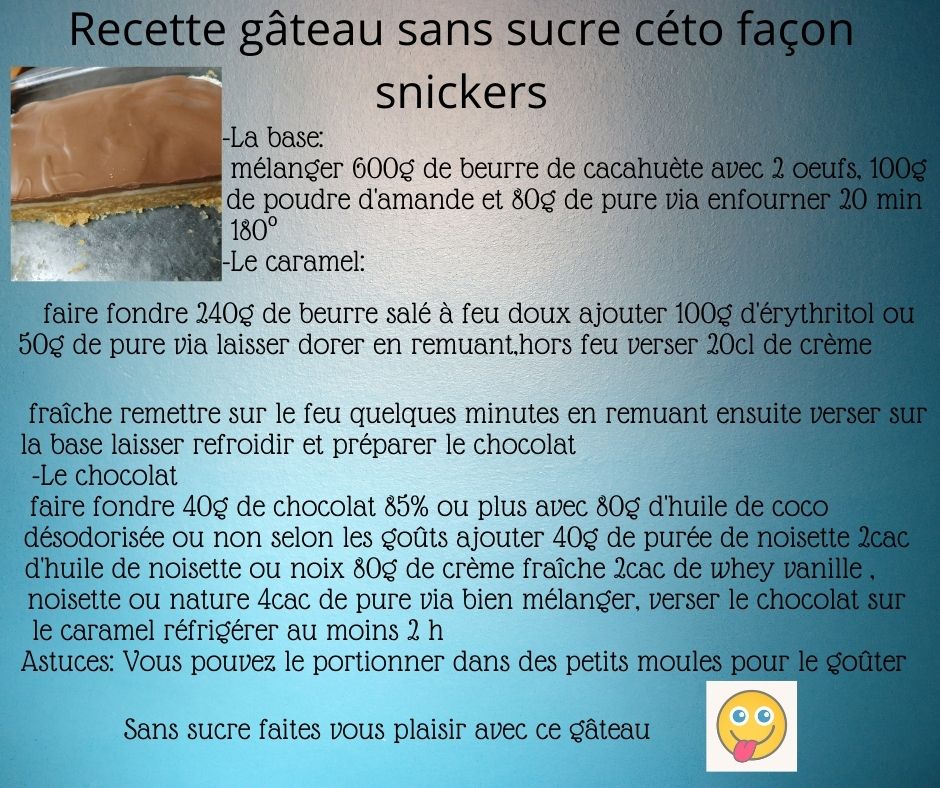 You are currently viewing Le gâteau sans sucre cétogène « façon snickers »